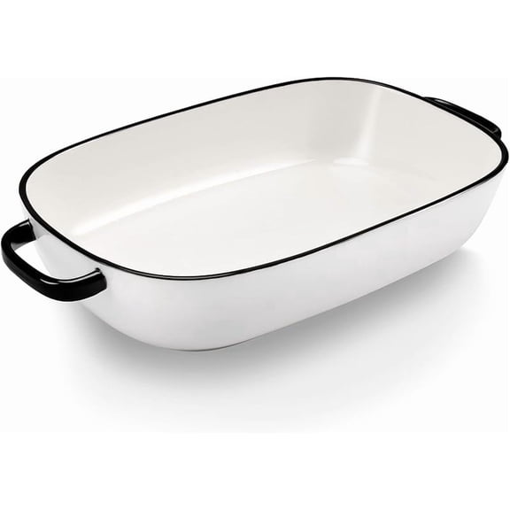 6 Quart Large Rectangular Baking Dish, 16x11 Inches Ceramic Baking Pan Casserole Dish for Cooking,Kitchen and Daily Use, Safe for Oven Microwave Refrigerator Disinfection Cabinet and Dishwasher