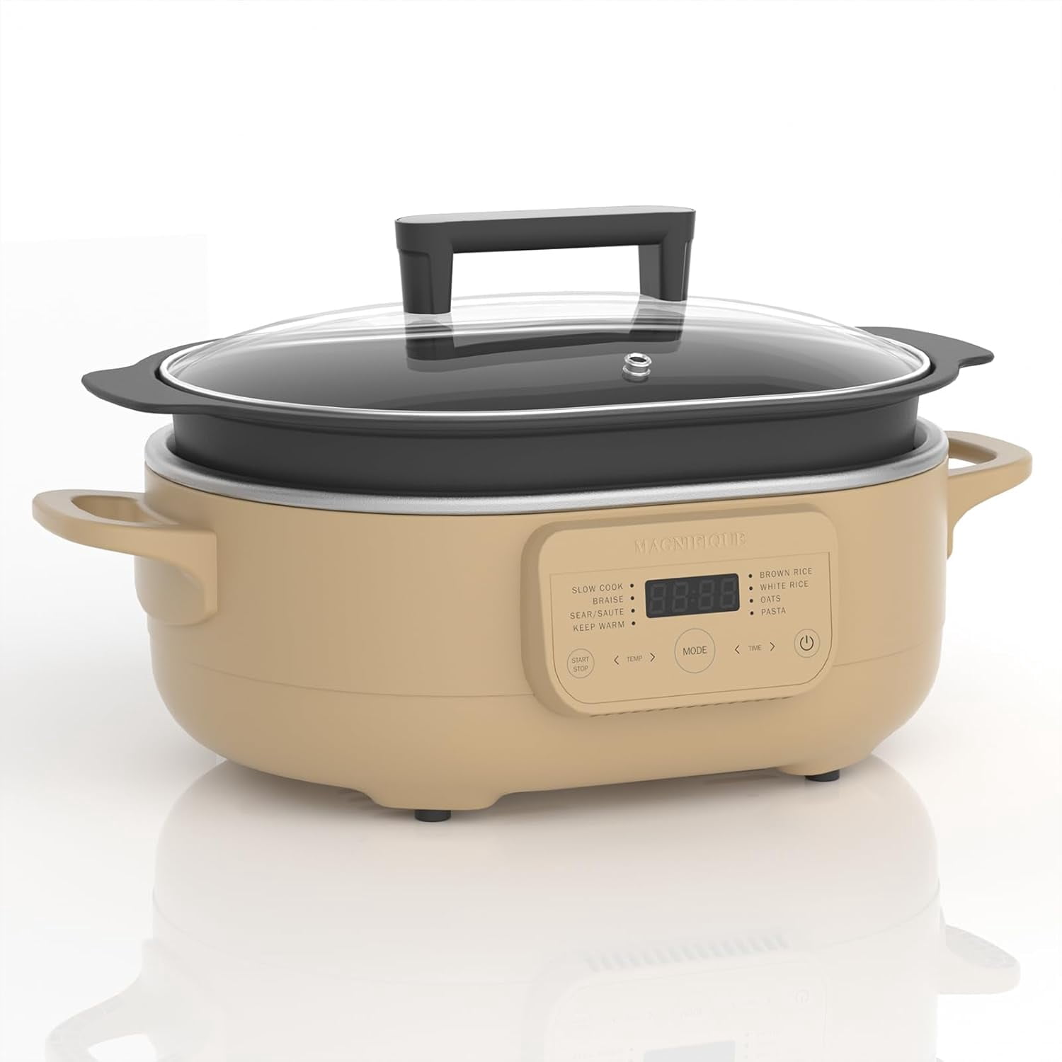 6 Quart Multi-Cooker with 8-in-1 Casserole Programmable Slow Cooker ...
