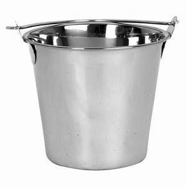 6 Quart Stainless Steel Metal Restaurant Hotel Ice Bucket Pail with