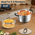thumbnail image 1 of 6 Quart Stainless Steel Stock Pot with Lid, Deep Fryer Basket for Kitchen Cooking, Induction Ready, 1 of 6
