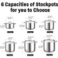 thumbnail image 1 of 18/10 Stainless Steel Stockpot 6-Quart Deep Cooking Pot with Lid, 1 of 7