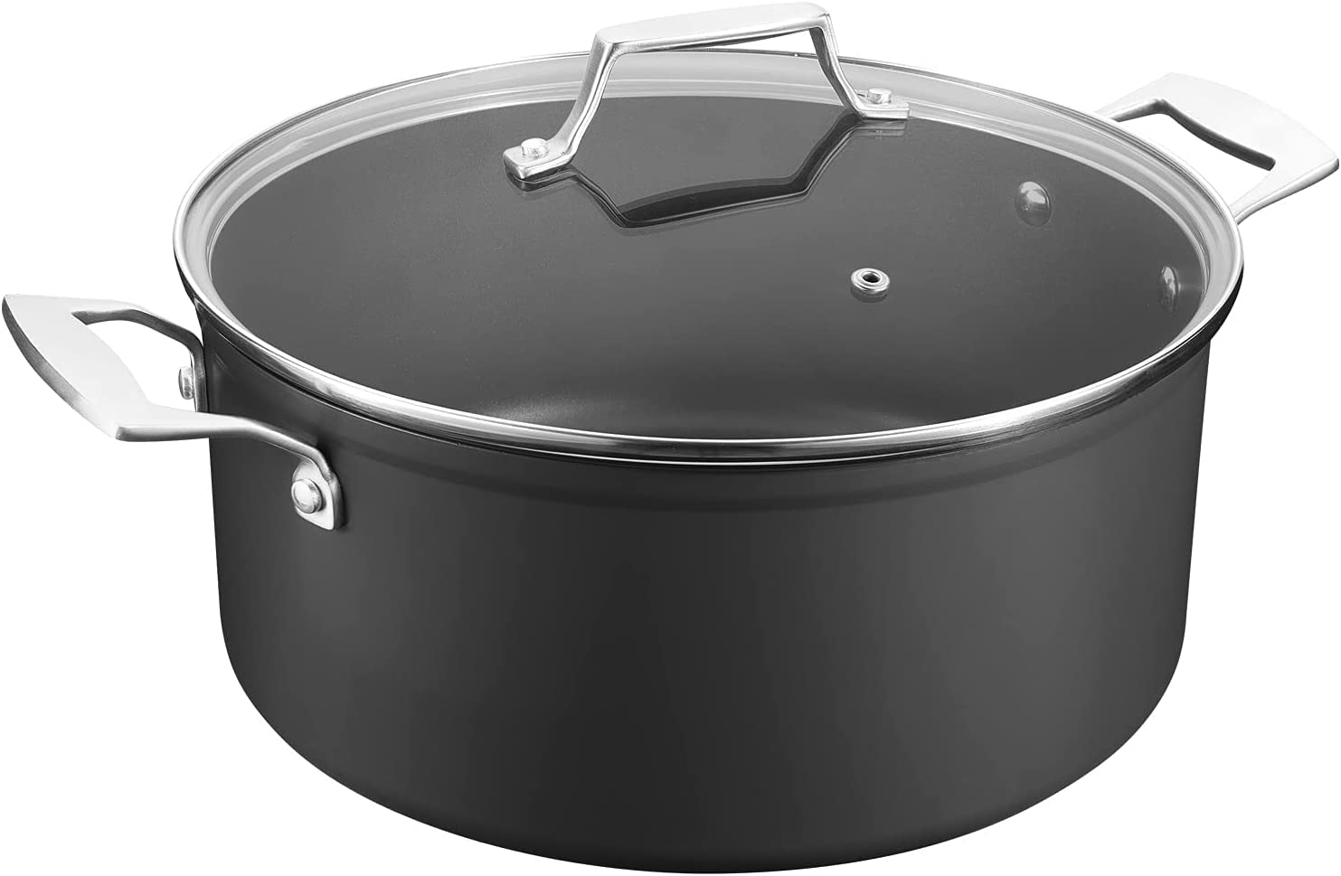 6Quart Stock Pot / Stockpot / Pasta Pot / Soup Pot with Glass Lid