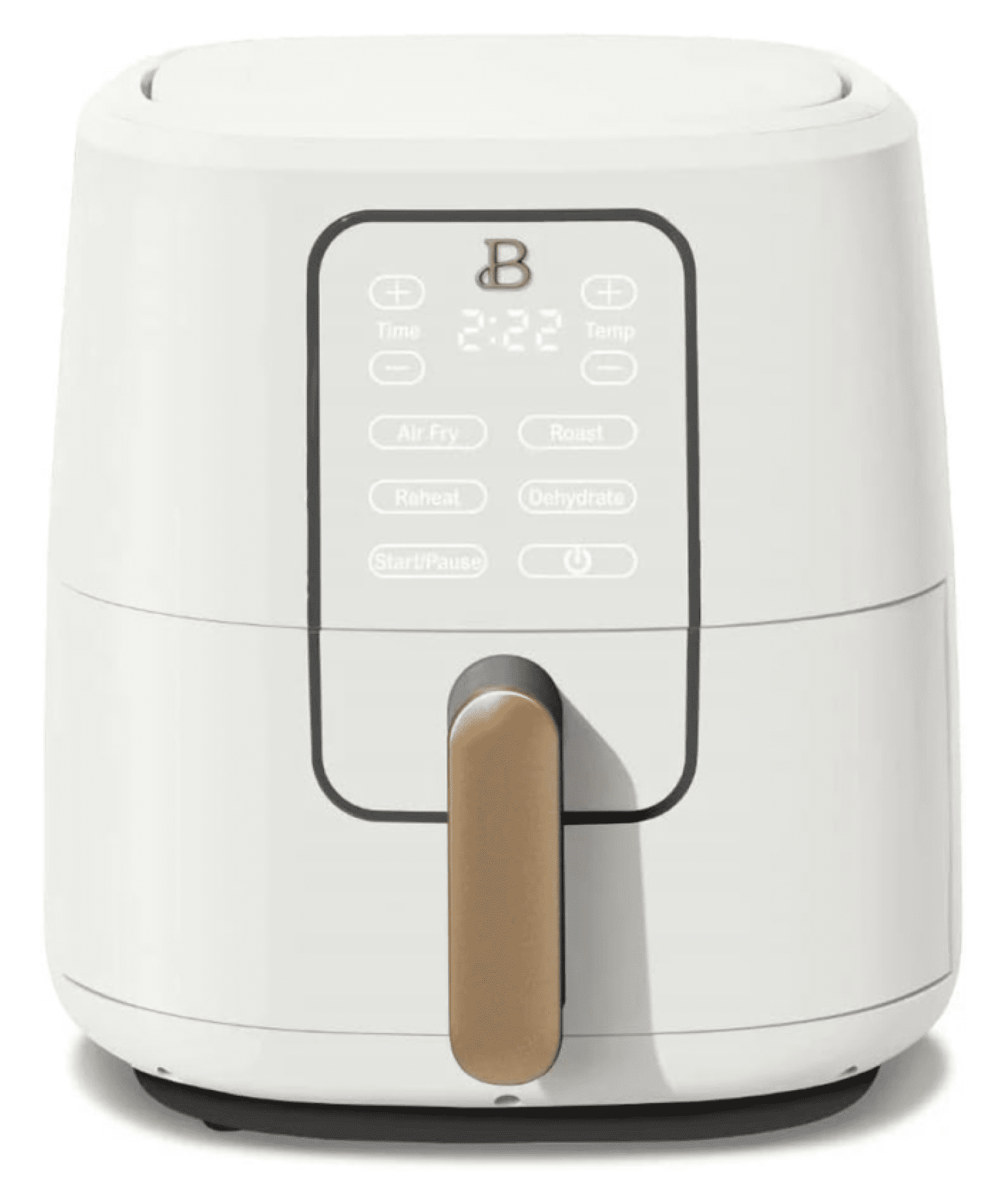 White Icing 6-Quart Touchscreen Air Fryer with Gold Accents