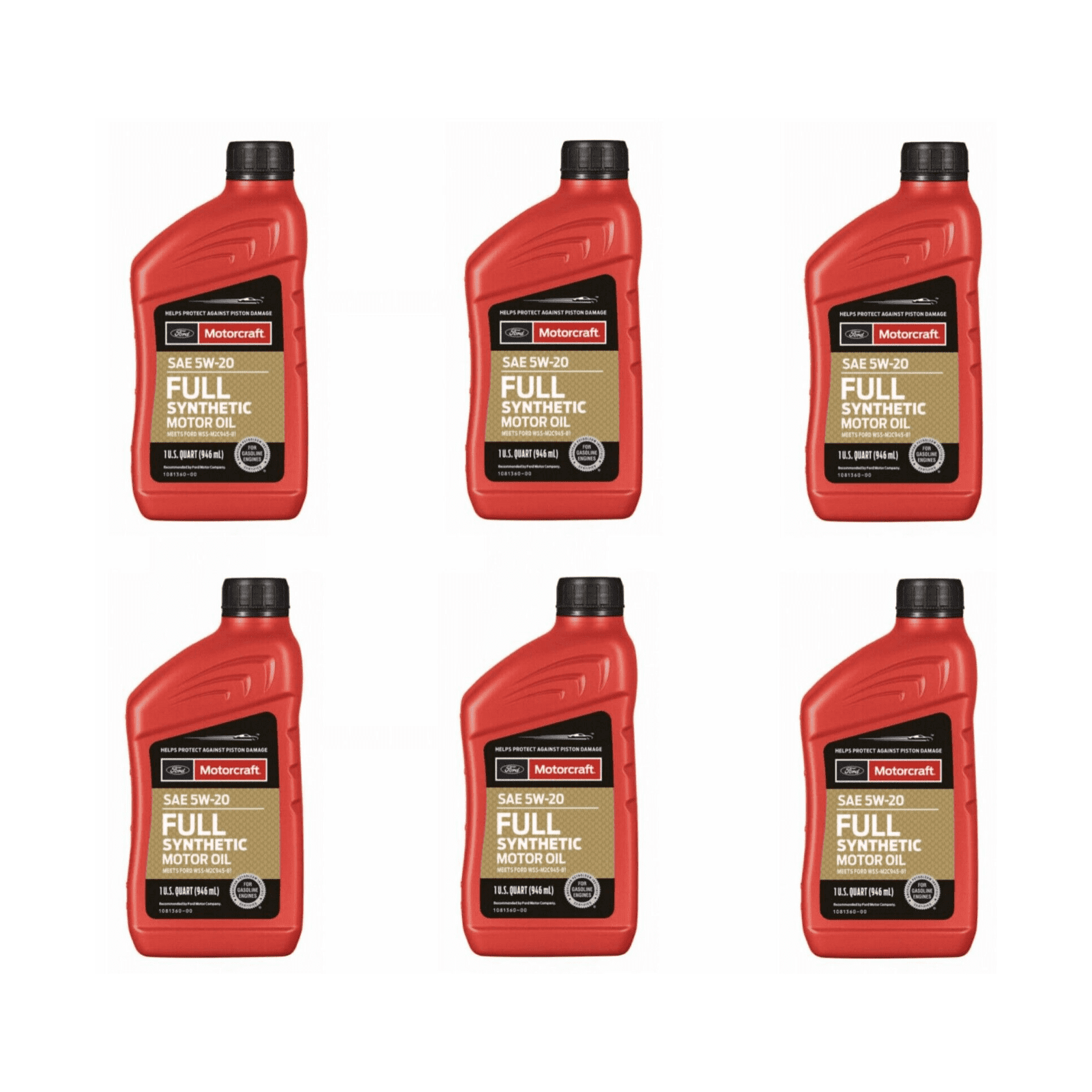 6 Quarts OEM Full Synthetic Engine Motor Oil Ford/Motorcraft