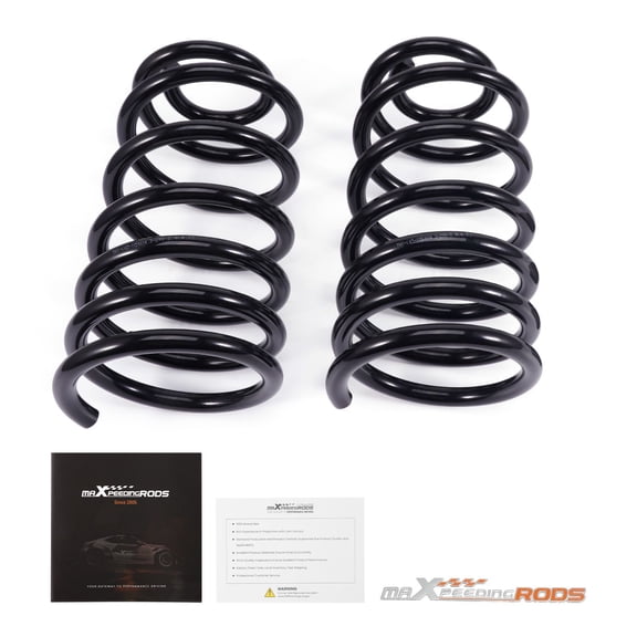 6" Rear Lowering Coil Spring Set for Chevy Suburban Tahoe GMC Yukon Cadillac Escalade 2000-2006, 55CrSi Steel Suspension Drop Kit, SKU 89307422, Powder Coated Finish