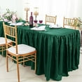 thumbnail image 1 of 6' Rectangular Ruffled Fitted Crushed Taffeta Tablecloth With Skirt - Holly Green/Hunter Green, 1 of 1