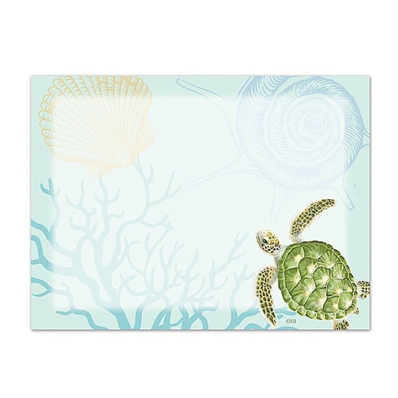 6 Rectangular Stick n Notes Honu Voyage Aqua