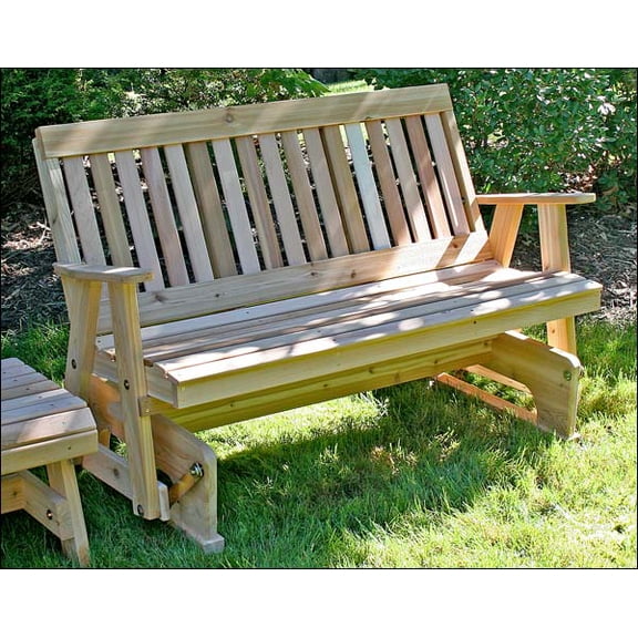 6' Red Cedar English Garden Glider