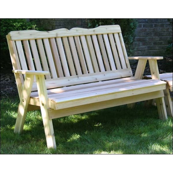 6' Red Cedar Southern English Garden Bench