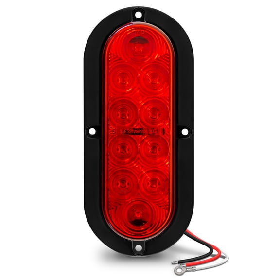6" Red Surface Mount Oval LED RV Trailer Tail Lights Turn Parking Waterproof