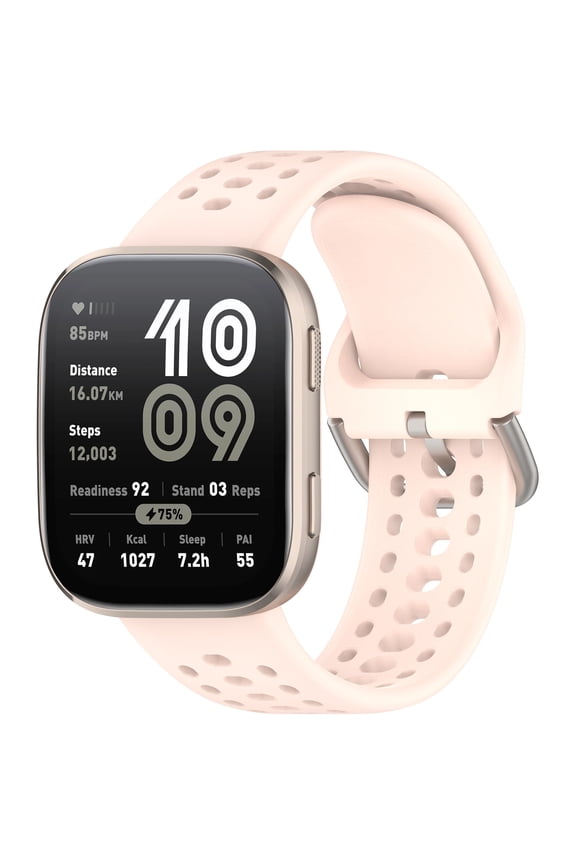 6 Replacement Band Soft Silicone Strap Breathable Durable Compatible with Bip 6 Smartwatch for Daily Wear