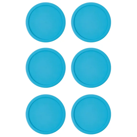 6 Replacement Lids For Pyrex 4-Cup Storage Cover 6" Container 7201-Pc Sky Blue