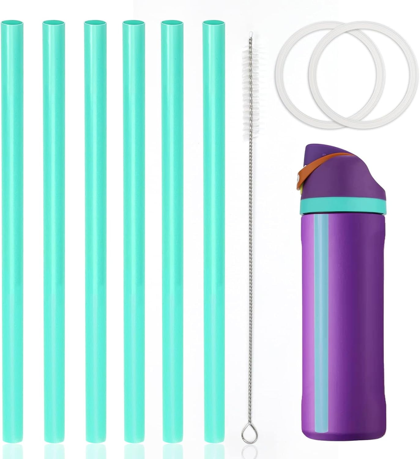 6 Replacement Straws for Owala Water Bottle Reusable Plastic Straws