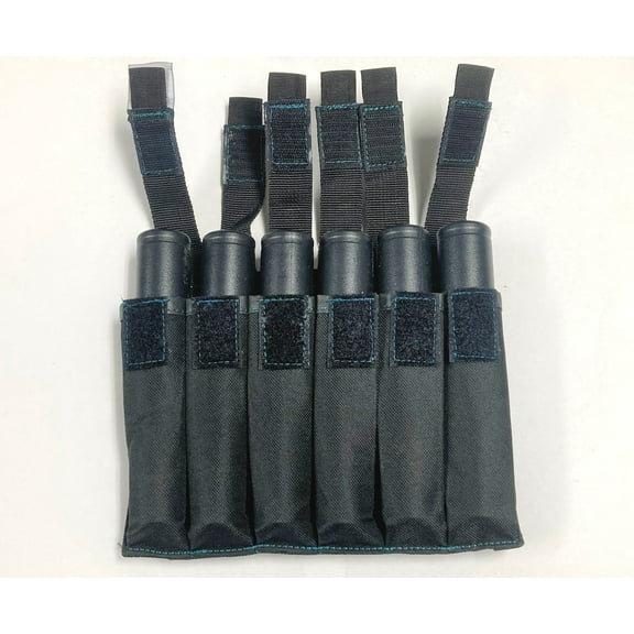6 Reusable Airtight Adjustable Cigar Storage Tubes & Belt Pouch Set