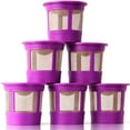 6 Reusable K Cups for Keurig Coffee Makers BPA Free Universal Fit Purple Refillable Kcups