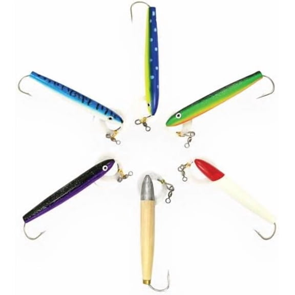 6" Rigged Cedar Plugs - 6 Pcs w/Lure Bag$$Sport & Recreation Other