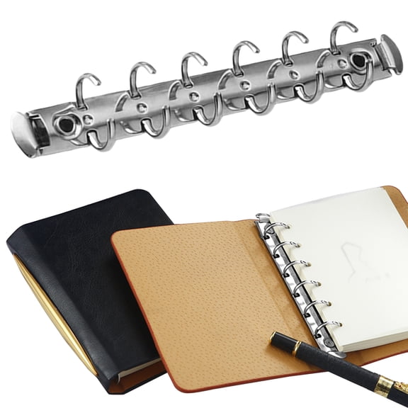 6 Ring Binder,Metal Spiral Binder Rings,Metal Loose Leaf Binders Spines Combs for Binder Planner Folder Planner Accessories(D)