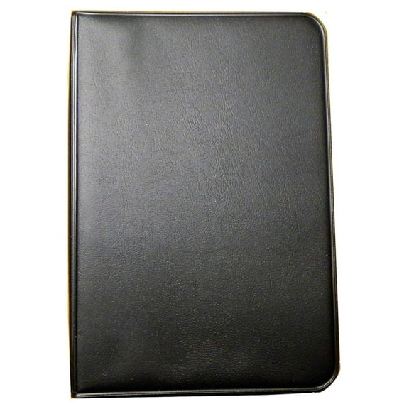 Little 6-Ring Vinyl Binder for 3-1/2 x 6 inch Sheets, Black with Single Lock Release (Like Mead 46032)