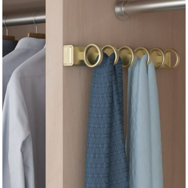 Richelieu 6-Rings Designer Wardrobe Reversible Closet Scarf Rack with ...