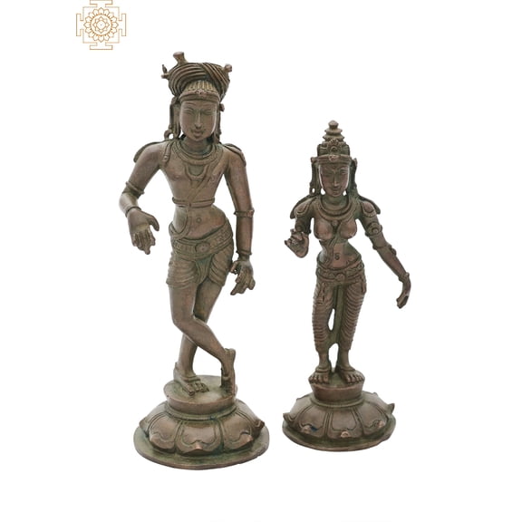 6" Rishaba Devar Set | Handmade | Madhuchista Vidhana (Lost-Wax) | Panchaloha Bronze from Swamimalai