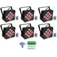 thumbnail image 1 of 6) Rockville BEST PAR 60 Rechargeable Par Can Wash Lights wWireless DMX+RGBWA+UV, 1 of 10