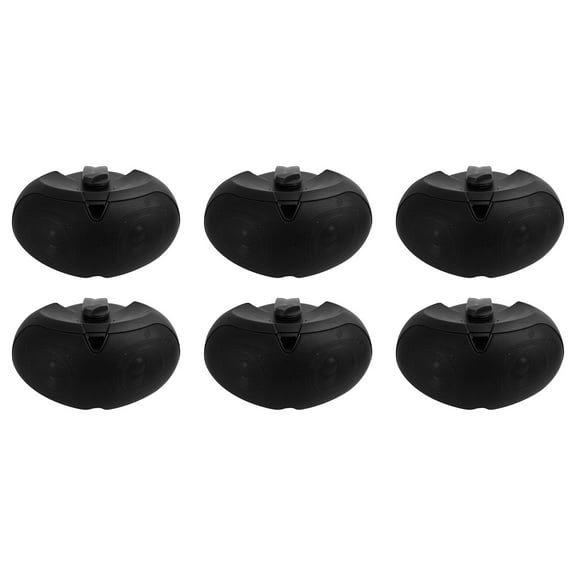 (6) Rockville D4-16 Black Dual 4" 16-ohm Swivel Outdoor Home Patio Speakers