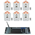 thumbnail image 1 of (6) Rockville RF WEDGE WHITE RGBWA+UV Battery Wireless DMX Up Lights+Controller, 1 of 20