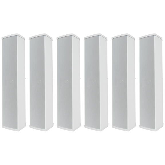 (6) Rockville WET ARRAY 5 WHITE Line Array Speakers For church/School/Auditorium