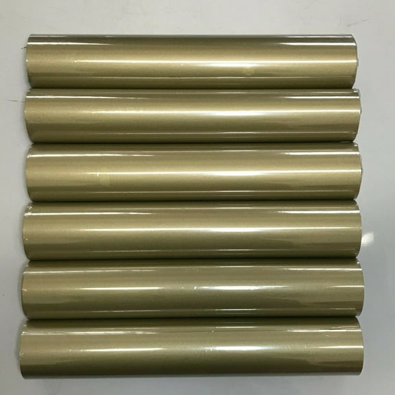 6 Roll 12" x 5Feet 12Feet Gold HTV Iron On Heat Transfer Vinyl for T Shirt Bags Hats Shoes Cricut