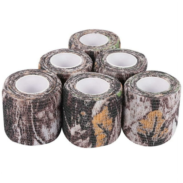 6 Roll Camouflage Tape Scope Wrap Stretch Bandage SelfAdhesive Tape for Camping Hunting Bike