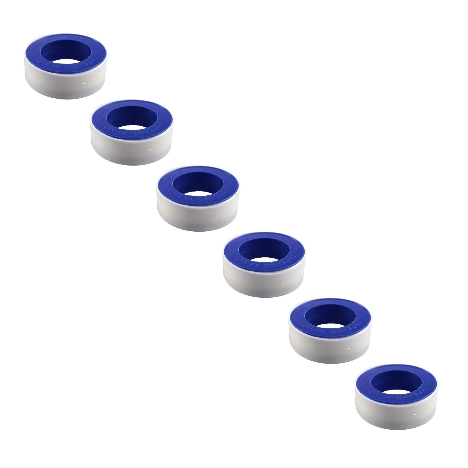 6 Roll Plumbers Tape,Pipe Sealing & Plumbing Thread Tape,Water Sealant Sealing Tape for Shower Head,Plumbing Thread Tap,Water Pipe Sealing Plumbers Tape, High Density Thread Sealant Tape,Blue