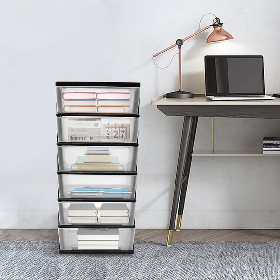 6 Rolling Rectangle Storage Carts Rolling Storage Cart Storage Tower 19.7*13*43 For Closet, Hallway