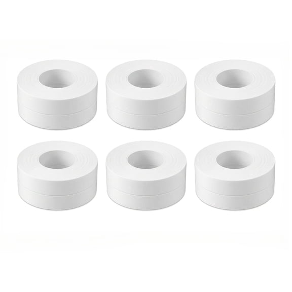 6 Rolls 0.87" x 16.4ft Peel and Stick Backsplash, Waterproof Self Adhesive Tile Trim for Bathroom & Shower
