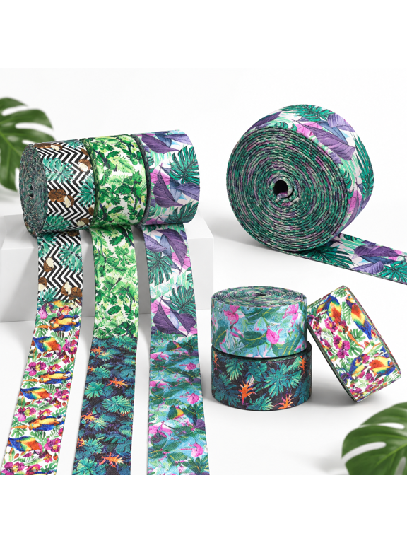 6 Rolls 1.5 Inch Summer Style Nylon Webbing Straps for Bags, Luggage, and Craft Projects