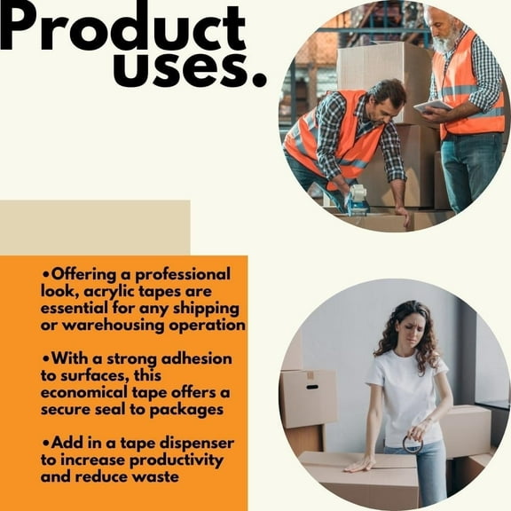 SSBM 6 Rolls 1.88" x 55 Yards Brown Packing Tapes 1.75 Mil Thick Free 2 Inch Gun Dispenser