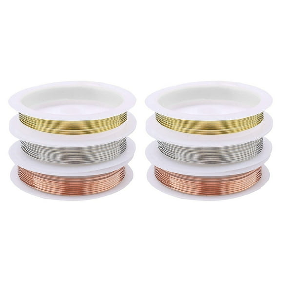 6 Rolls 18 Gauge Jewelry Copper ,Tarnish Beading Wire for Making Supplies & Crafting