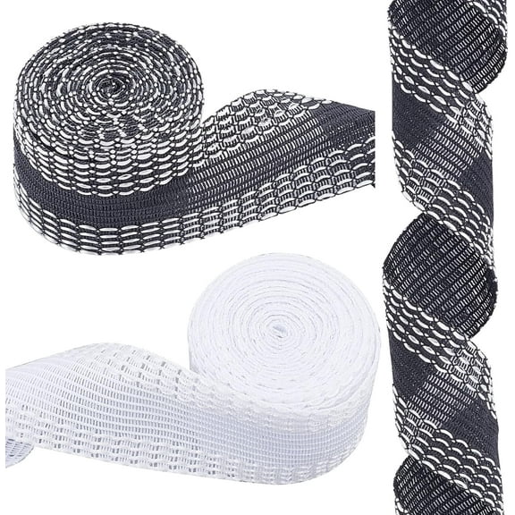 6 Rolls 2 Colors Adhesive Hem Tape Iron on Fabric Polyester Pants Hemming Tapes Clothing Fusing Ribbon Stickers for Sewing Dress Jeans Trousers Clothes Tailors Supplies 13 Yards