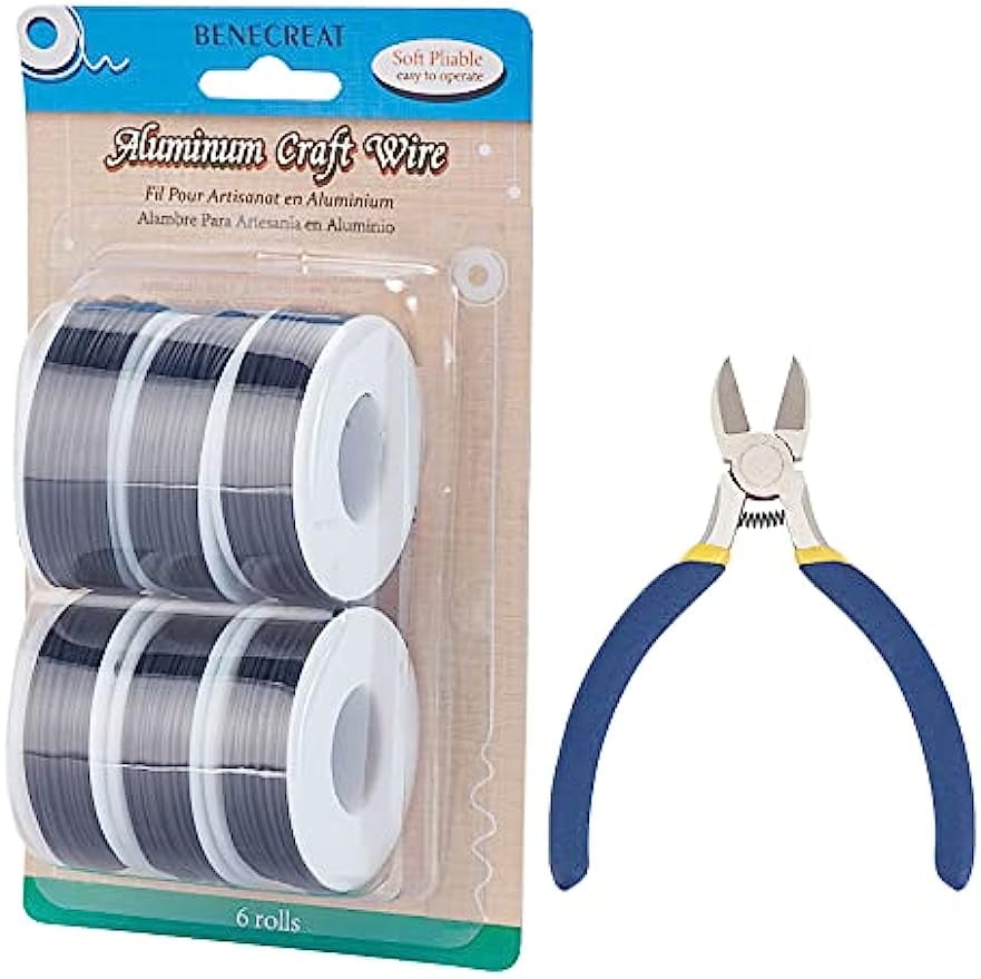 Wire Matte 6 Rolls 315 Feet Matte Aluminum Wire 16 Gauge Tarnish Resistant Black ...