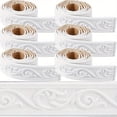 thumbnail image 1 of 6 Rolls 3D Flexible Foam Crown Molding Strips, 532×3 In Self-Adhesive Peel & Stick Baseboard Trim, Retro Wall Edge Decor for Home & Hotel, 1 of 7
