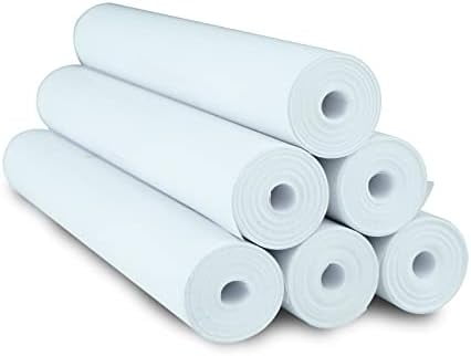 6 Rolls A4 Quick-dry Thermal Paper (210mm/8.27"width/7.6m long,1.18") for portable printer,thicker brighter and the font  clearer to make the printing quality better, (1 roll-27 Sheets)