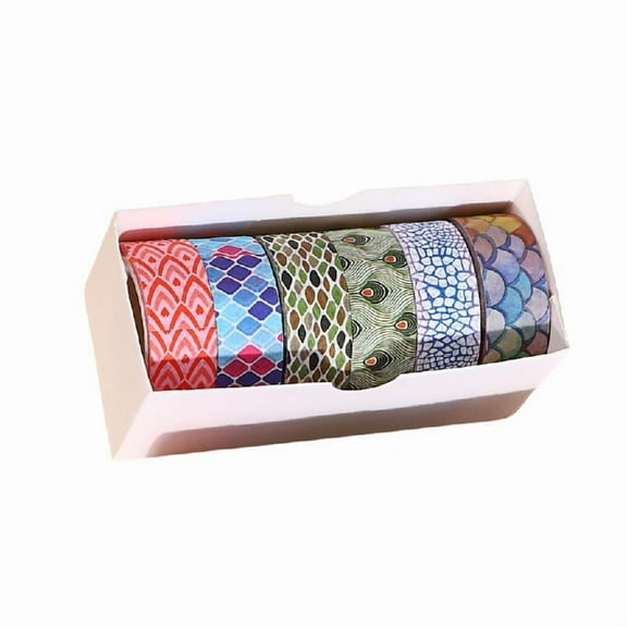 6 Rolls Animal Print Washis Tape Artists Tape Decorative Tape Masking Tape