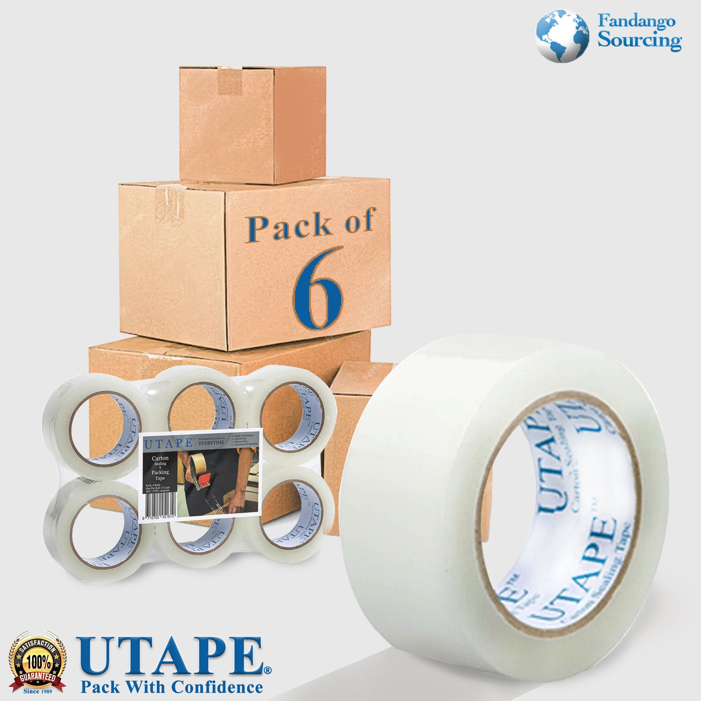 Yard Packing 6 Rolls Carton Sealing Tape 2