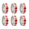 thumbnail image 1 of 6 Rolls Circles Sticker Round Sticker Red Dot Sticker For File Sorting Inventory Marking Classroom Supplies, 1 of 6