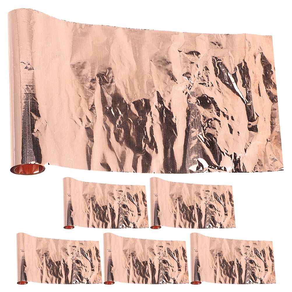 6 Rolls Craft Copper Sheets Copper Foil Plate Metal Sheets for DIY Projects