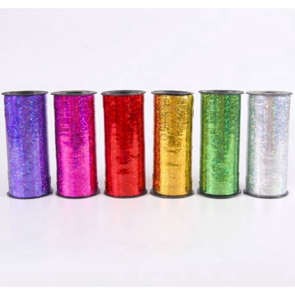 6 Rolls Curling Ribbon,Rainbow Balloon String for Adult Gift Wrapping Birthday Wedding Party Decor,Total 600 Yards