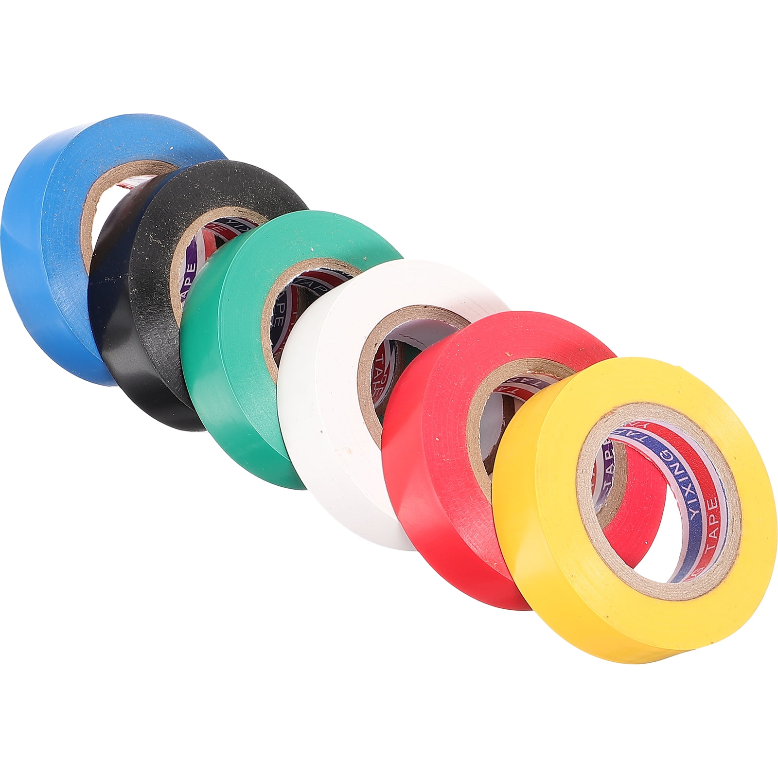 6 Rolls Duct Tape Electrical Colors Marking 6piece Pack Floor for Classroom Appliance Assorted