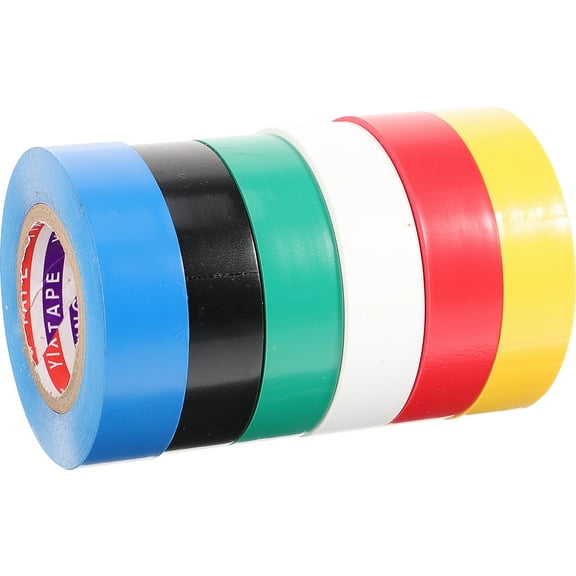 6 Rolls Electrical Insulating Tape 6-piece Pack Duct Insulation Colored Floor for Classroom Assortment Wiring Harness