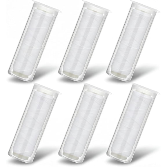 6 Rolls Fishing Thread Nylon Elastic Invisible Magic Fishing String 6 Size (0.1/0.15/0.2/0.25/0.3/0.5 mm) Bait Thread Clear Fish Line with Storage Case for Freshwater Saltwater