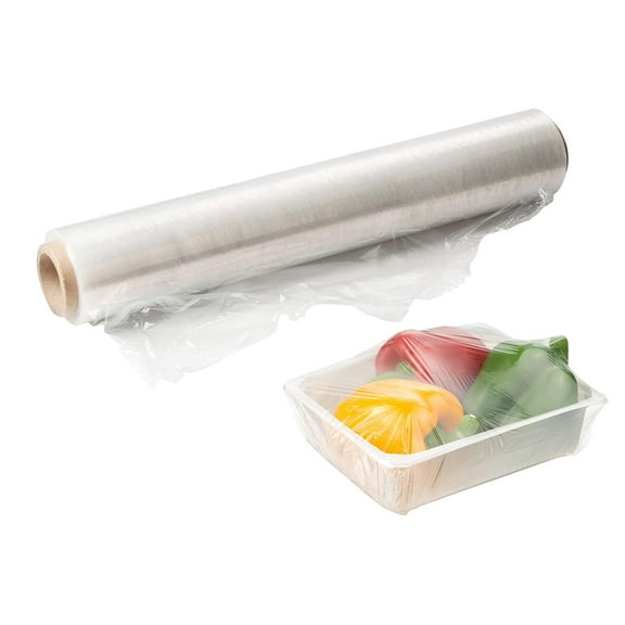 6 Rolls Food Service Film 12" x 2000' With Cutter Box - PVC Food Wrap for Bakery, Deli, Restaurant, Kitchen - Commercial Grade With Dispenser