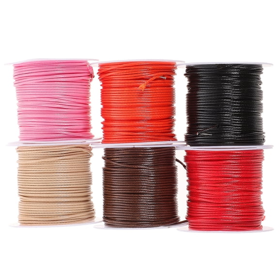 6 Rolls Hand Braided Wax Rope DIY Sculpting Flexible Jewelry Making Wire Jewellery Beaded Bracelet Thread
